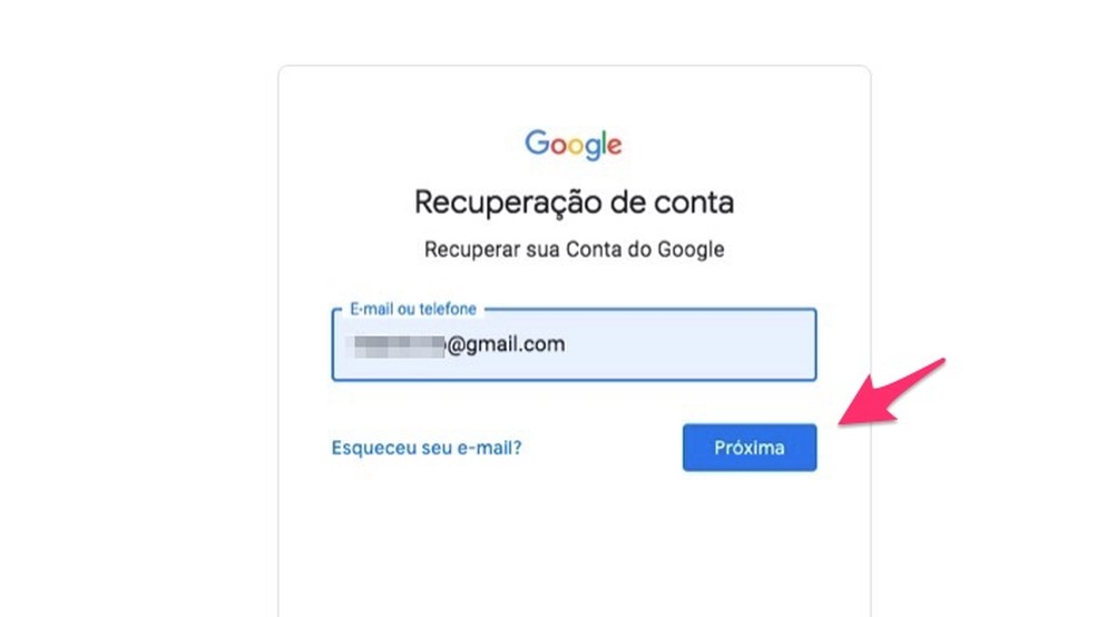 como recuperar senha do gmail