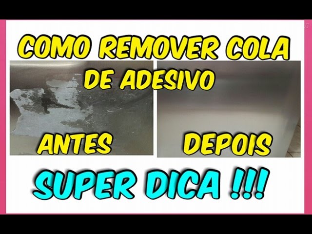 como tirar cola de adesivo