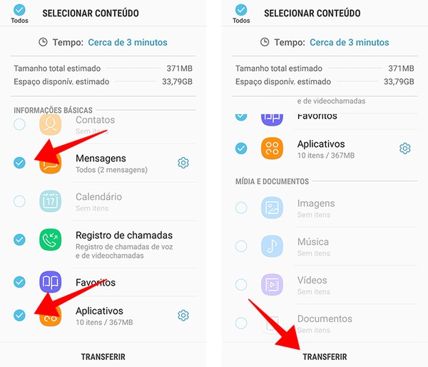 como transferir dados de um celular para outro