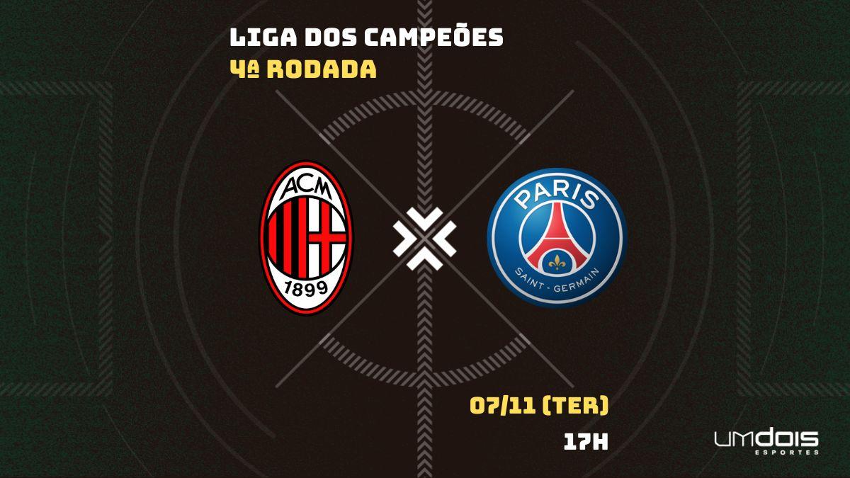 Como assistir Milan x PSG: horário e escalações