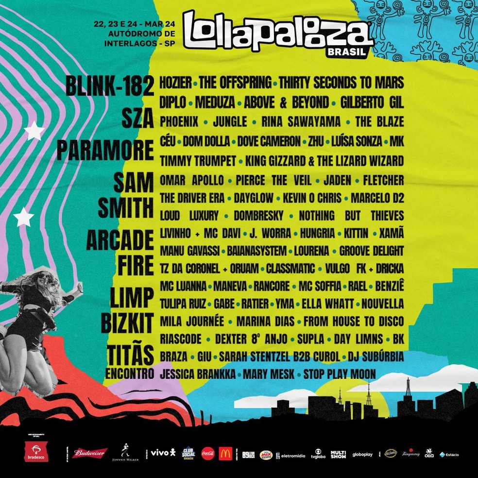 Quem são as atrações do Lollapalooza 2024?