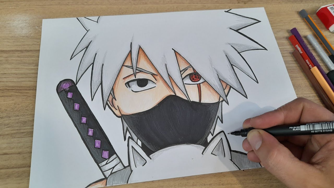 Como desenhar o Kakashi?