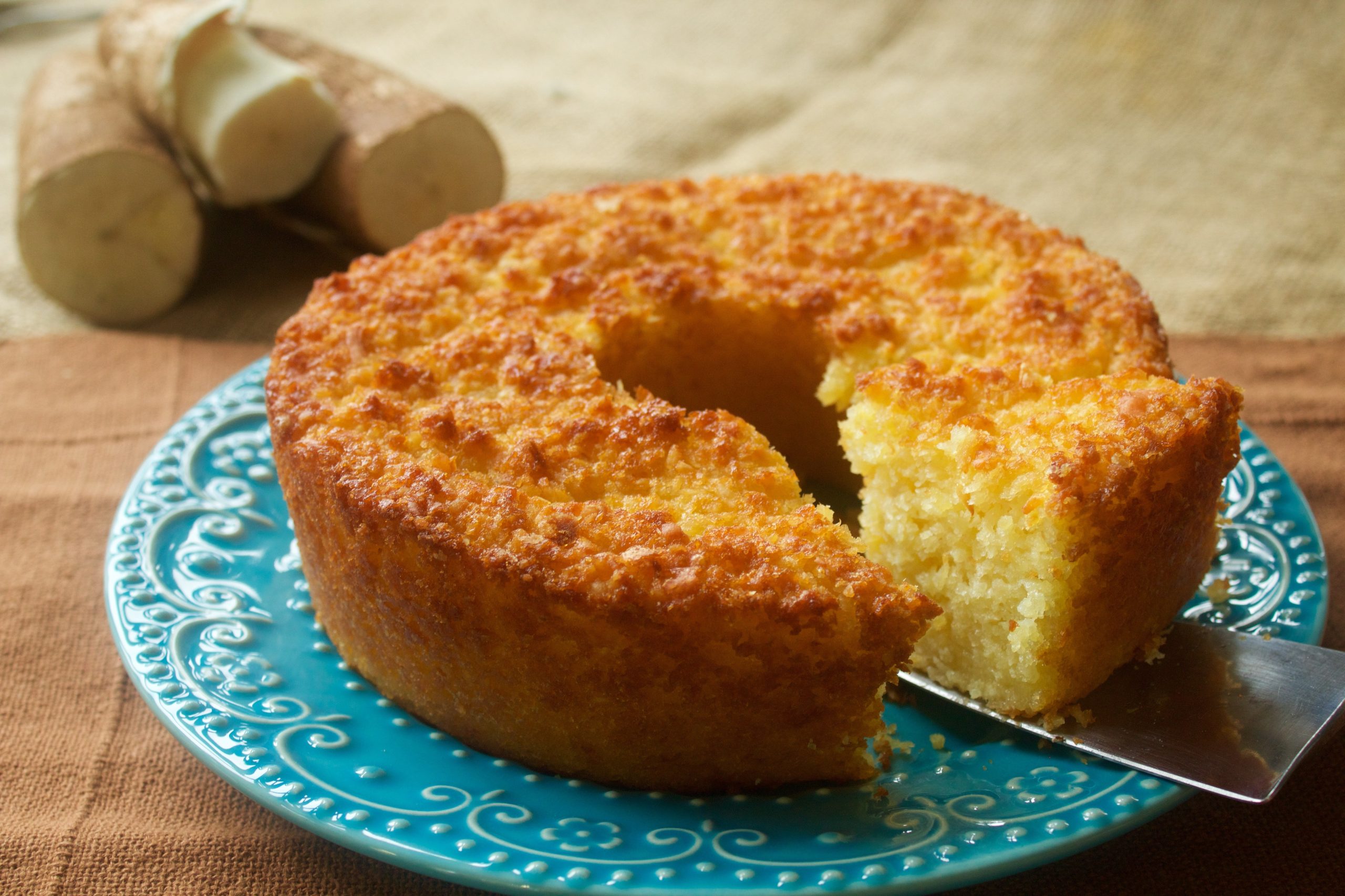 Qual é a receita do bolo de macaxeira?