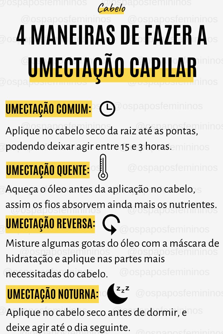 Como realizar uma umectação capilar?