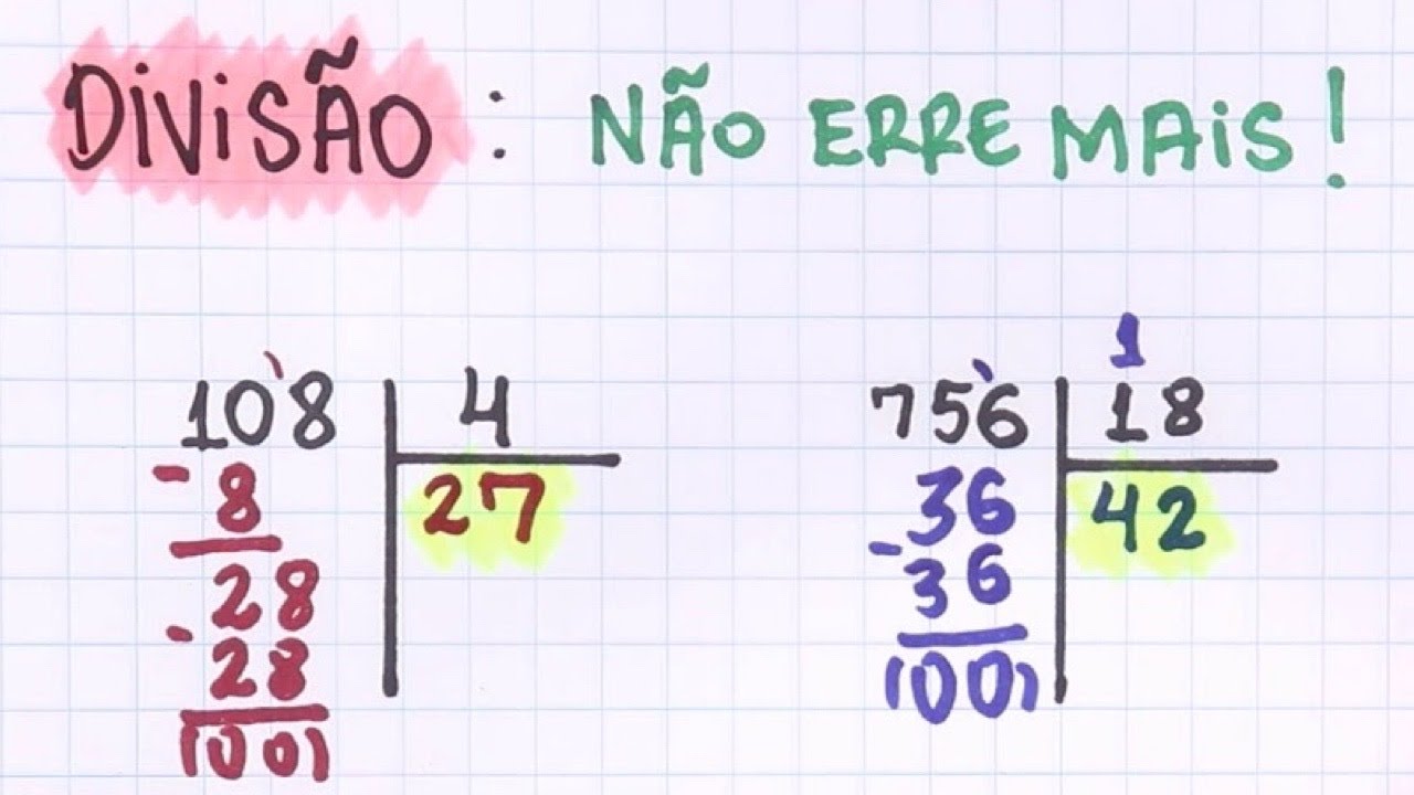 como fazer conta de divisão?