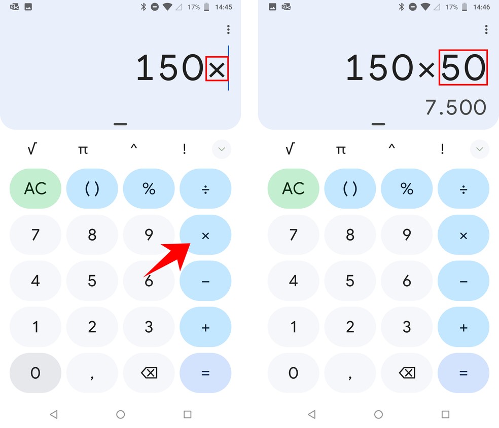 como fazer porcentagem na calculadora?