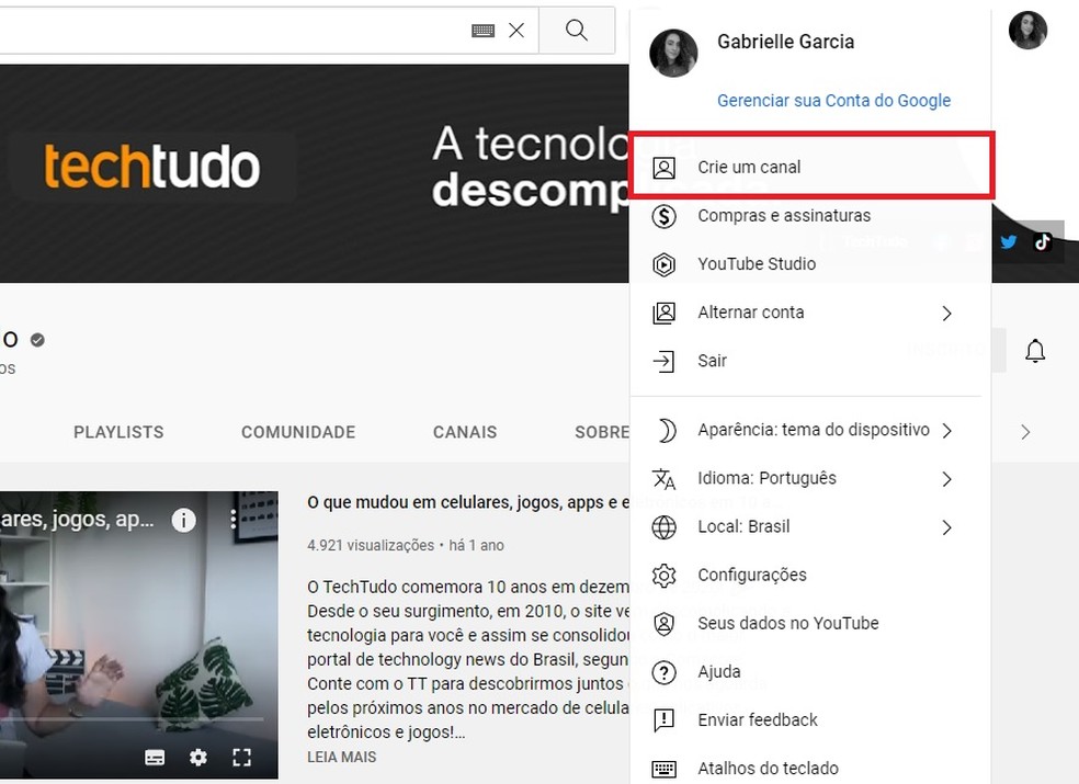 como fazer um canal no youtube?