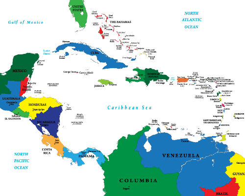 Onde fica o Caribe?